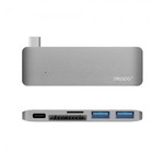 USB-C адаптер для Macbook Deppa  (5в1, серебро)