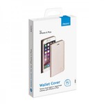 Чехол Wallet Cover PU и защитная пленка для Apple iPhone 6/6S Plus Deppa  (магнит, фуксия)