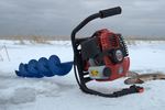 Мотобур DDE IceD-52-200 ледобур без шнека (двухтактный 52 куб.см., 1,8 кВт,редукция 25:1, 9,0 кг, макс. ф = 200 мм)