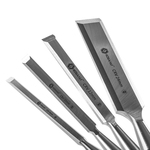 Набор стамесок КОБАЛЬТ плоских: 6, 12, 18, 24 х 140 мм,CR-V, двухкомпонентная рукоятка (4 шт.) блистер (4 шт., блистер)