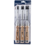 Набор стамесок КОБАЛЬТ плоских: 8, 16, 22 х 140 мм,CR-V, деревянная рукоятка (3 шт.) блистер (3 шт., блистер)