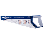 Ножовка по дереву КОБАЛЬТ 400 мм, шаг 3,5 мм/ 7 TPI, закаленный зуб,3D-заточка, двухкомпонентная рукоятка, чистый рез