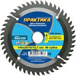 Диск пильный твёрдосплавный по ламинату ПРАКТИКА 140 х 16\12 мм, 48 зубов (140х16\12мм, 40 зубов)