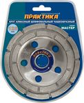 Чашка алмазная ПРАКТИКА "Мастер" шлифовальная 2-ряда 125 х 22 мм  блистер