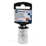 Головка торцевая КОБАЛЬТ 1/2", 18 мм, Cr-V(1 шт.) подвес