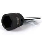 Головка торцевая ударная КОБАЛЬТ 1/2", 24 мм, Cr-Mo (1 шт.) подвес(1 шт.) подвес