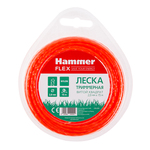 Леска триммерная Hammer Flex 216-201 2.0мм*15м  сечение - витой квадрат, нож ПРАКТИКА 