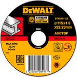Круг отрезной DeWALT DT43201-XJ  по металлу для УШМ 115х22.2х1.6мм EXTREME тип 1 плоский