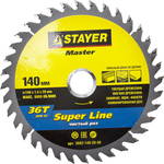 Круг пильный твердосплавный STAYER MASTER 3682-140-20-36  super-line по дереву 140x20мм 36T