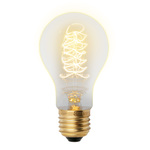 Лампа накаливания UNIEL VINTAGE IL-V-A60-40/GOLDEN/E27 CW01  E27 40Вт колбаA60 форма нитиCW01