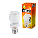 Лампа энергосберегающая ECOWATT Mini SP 15W 827 E27 тёплый белый свет  люминисцентная 46*95мм