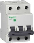 Выключатель автоматический Schneider Electric EASY9 ВА 3П 6А C 4.5кА  3DIN 3полюса 82х54мм
