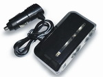 Разветвитель прикуривателя AVS 12/24 CS212U  на 2 выхода+USB со светодиодной подсветкой