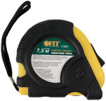 Рулетка прорезинен. корпус, тройной стопор "Ультра" 7,5 м x 25 мм FIT FINCH INDUSTRIAL TOOLS 