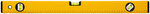 Уровень "Стайл", 3 глазка, желтый усиленный корпус, фрезер. рабочая грань, шкала, Профи  600 мм FIT FINCH INDUSTRIAL TOOLS 