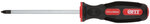 Отвертка "Универсал", CrV сталь, прорезиненная ручка, Профи  5х100 мм РZ1 FIT FINCH INDUSTRIAL TOOLS 