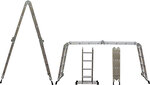 Лестница-трансформер алюминиевая, 4 секции х 5 ступеней, вес 14,4 кг FIT FINCH INDUSTRIAL TOOLS 