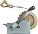 Лебедка шестеренчатая ( двойная шестеренка ), стальной трос 9,5 м х 5 мм, 1000 кг FIT FINCH INDUSTRIAL TOOLS 