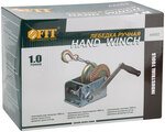 Лебедка шестеренчатая ( двойная шестеренка ), стальной трос 9,5 м х 5 мм, 1000 кг FIT FINCH INDUSTRIAL TOOLS 