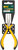 Утконосы "мини" Профи, никелированное покрытие, черно-желтые мягкие ручки 125 мм FIT FINCH INDUSTRIAL TOOLS 
