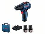 Дрель аккумуляторная BOSCH GSR 12V-30 (12 В, 2скор, 30нм, 0,95кг, 2акк.2.0Ач,кейс)
