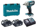 Гайковёрт аккумуляторный ударный MAKITA DTW190RME (18 В, 190нм, 1/2", 1,4кг, 2акк.Li-ion.4Ач, кейс)