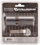 Цилиндровый механизм "PALLADIUM" асимметричный, 90 мм, ключ-ключ, хром