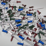 Заклепки КОБАЛЬТ алюминиевые, 4,0 х 10 мм, зеленые RAL 6005 (50 шт.) пакет