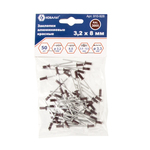 Заклепки КОБАЛЬТ алюминиевые, 3,2 х 8 мм, красные RAL 3005 (50 шт.) пакет