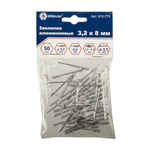 Заклепки КОБАЛЬТ алюминиевые, 3,2 х 8 мм (50 шт.) пакет