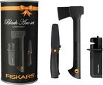 Промо-набор FISKARS 1055139  Универсальный топор + Нож с точилкой +  Точилка