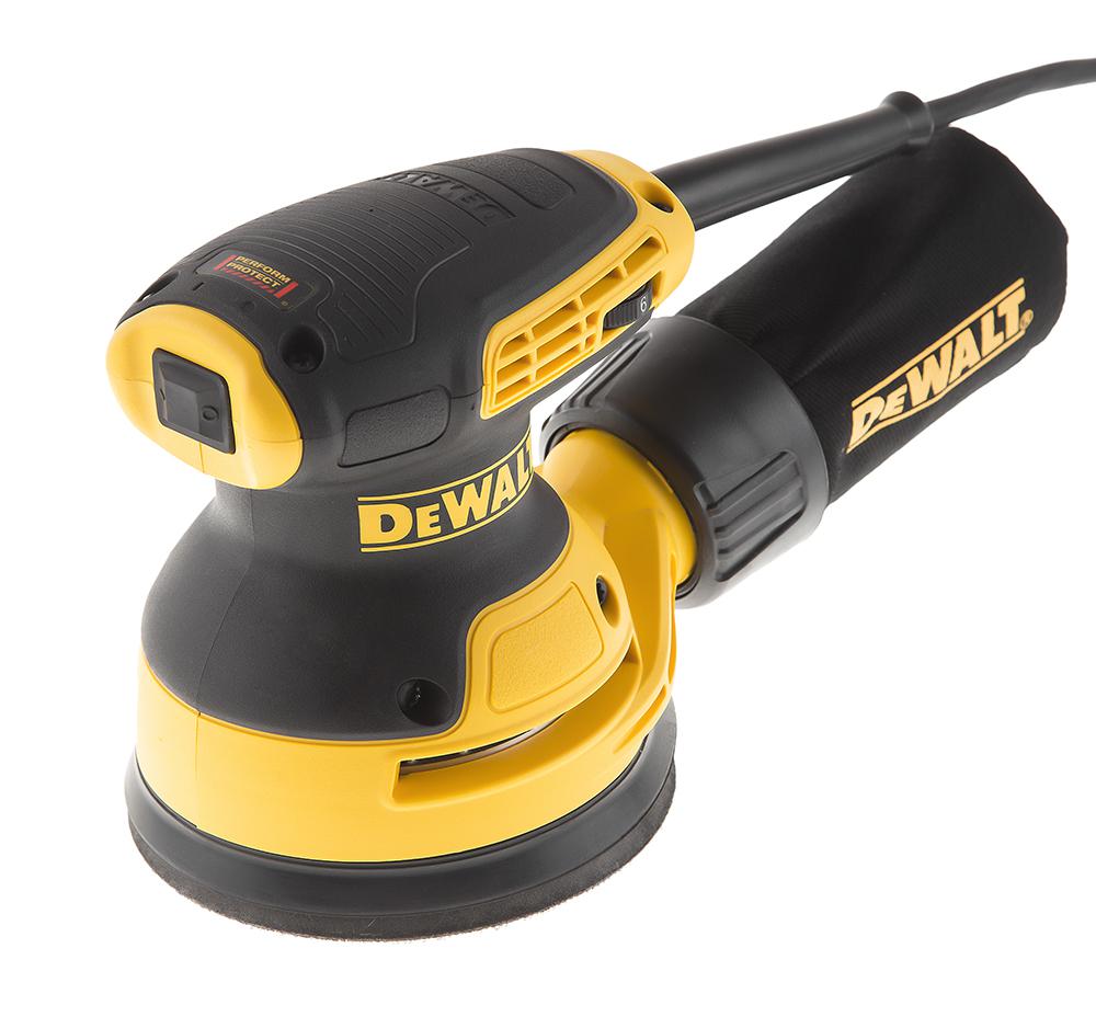 БСК – Машинка шлифовальная орбитальная (эксцентриковая) DEWALT DWE6423-QS  125мм 280Вт 8000-12000об/м