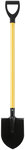 Лопата штыковая ЛКМ, с желтым металлизированным черенком и V-ручкой  185х235х1060 мм Инструм-Агро 