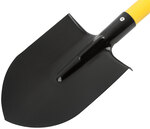 Лопата штыковая ЛКМ, с желтым металлизированным черенком и V-ручкой  185х235х1060 мм Инструм-Агро 