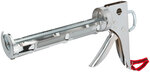 Пистолет для герметика 225 мм полукорпусной, усиленный хромированный, зубчатый шток FIT FINCH INDUSTRIAL TOOLS 
