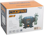 MAX-PRO Станок точильный 250 Вт; 2950/2950 об/мин; 1: 150/20/12,7 мм; 2: 150/20/12,7 мм; 6,55 кг; индукционный мотор; кор.