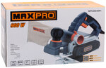 MAX-PRO Рубанок электрический 900 Вт; 16000 об/мин; 82 мм; рез 0-3 мм; паз 0-16 мм; 3,2 кг; защ. пятка; резиновые вставки; пылесборник; дополнительные