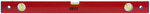 Уровень "Стандарт", 3 глазка, красный корпус, фрезерованная рабочая грань, шкала  600 мм FIT FINCH INDUSTRIAL TOOLS 