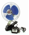 Вентилятор AVS Comfort 8043  12В 6" (корпус: металл, переключатель, цвет: серебристый)