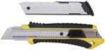 Нож технический 25 мм усиленный прорезиненный, кассета 3 лезвия FIT FINCH INDUSTRIAL TOOLS 