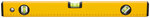 Уровень "Стайл", 3 глазка, желтый усиленный корпус, фрезер. рабочая грань, шкала, Профи  500 мм FIT FINCH INDUSTRIAL TOOLS 