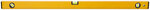 Уровень "Стайл", 3 глазка, желтый усиленный корпус, фрезер. рабочая грань, шкала, Профи 1000 мм FIT FINCH INDUSTRIAL TOOLS 