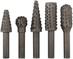 Шарошки стальные по дереву, 5 шт. FIT FINCH INDUSTRIAL TOOLS 
