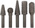 Шарошки стальные по дереву, 5 шт. FIT FINCH INDUSTRIAL TOOLS 