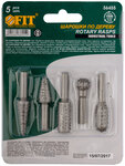 Шарошки стальные по дереву, 5 шт. FIT FINCH INDUSTRIAL TOOLS 
