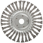 Корщетка, тип "колесо", посадочный диаметр 22,2 мм, стальная витая проволока 180 мм MOS 