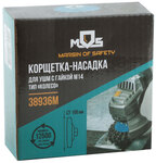 Корщетка, тип "колесо" с наклоном, гайка М14, стальная витая проволока 100 мм MOS 
