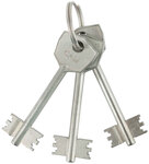 Замок врезной ЗВ8-4С, три круглых ригеля Просам 