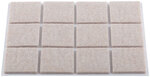 Подкладки для мебели самоклеющиеся квадратные 25 х 25 мм, 12 шт., войлок Fit 