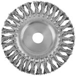 Корщетка-колесо, посадочный диаметр 22,2 мм, витая проволока, нержавеющая сталь, Профи 150 мм FIT FINCH INDUSTRIAL TOOLS 